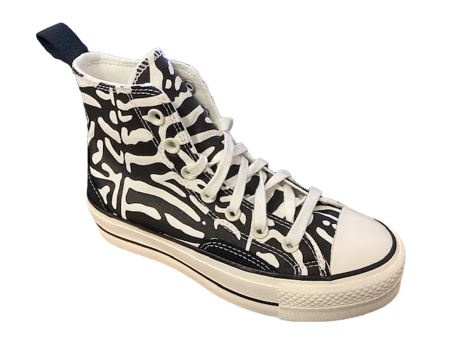 Jersey And Sneakers Converse scarpa sneaker alta con zeppa da donna Chuck Taylor All Star Lift HI A03713C nero beige
