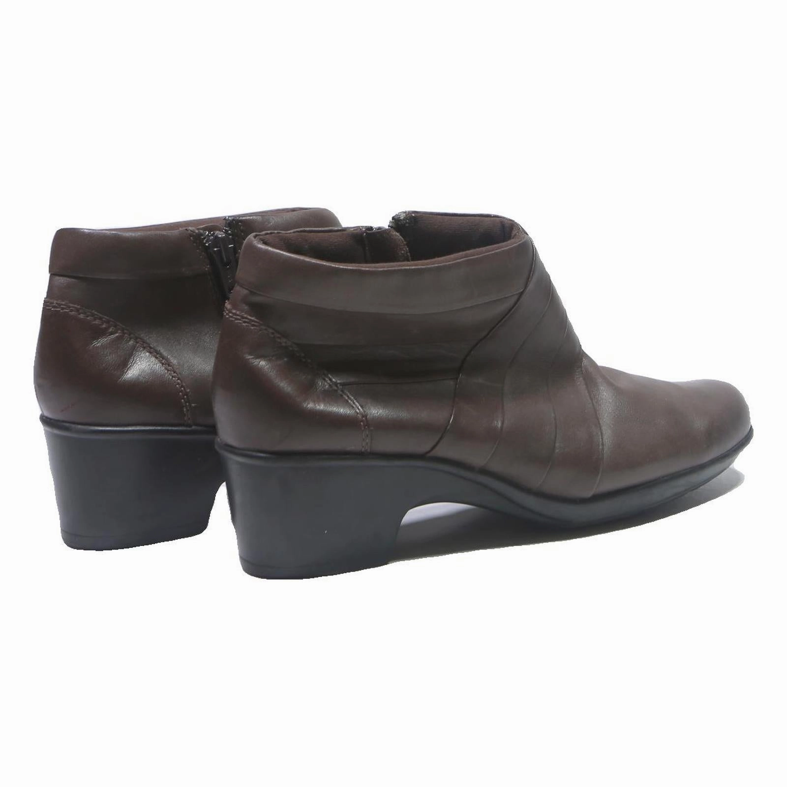 Hiking Boots Waterproof CLARKS Womens Brown Leather Ankle Boots UK 7 Comfortable Classic Style