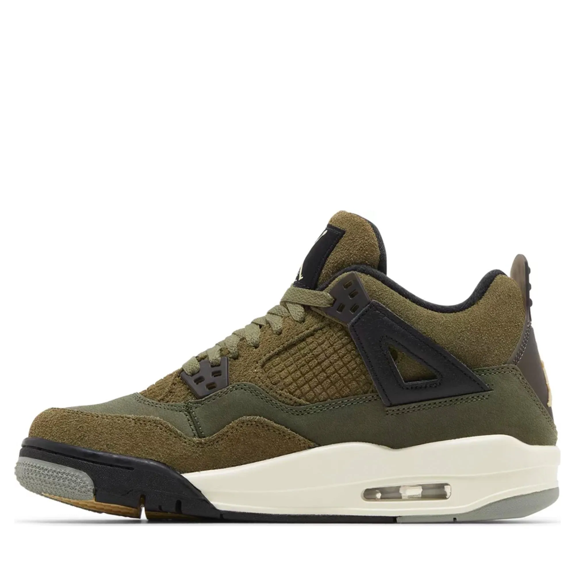 Boat Sneakers Jordan 4 Retro SE Craft Medium Olive (GS)
