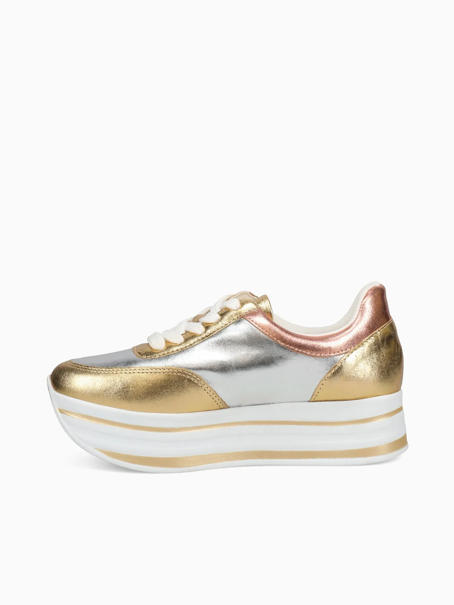 Steff 525421149 Gold Rose Silver Casual Shoes For Office Use