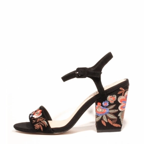 Toe Shoes Feisty Embroidered Heels