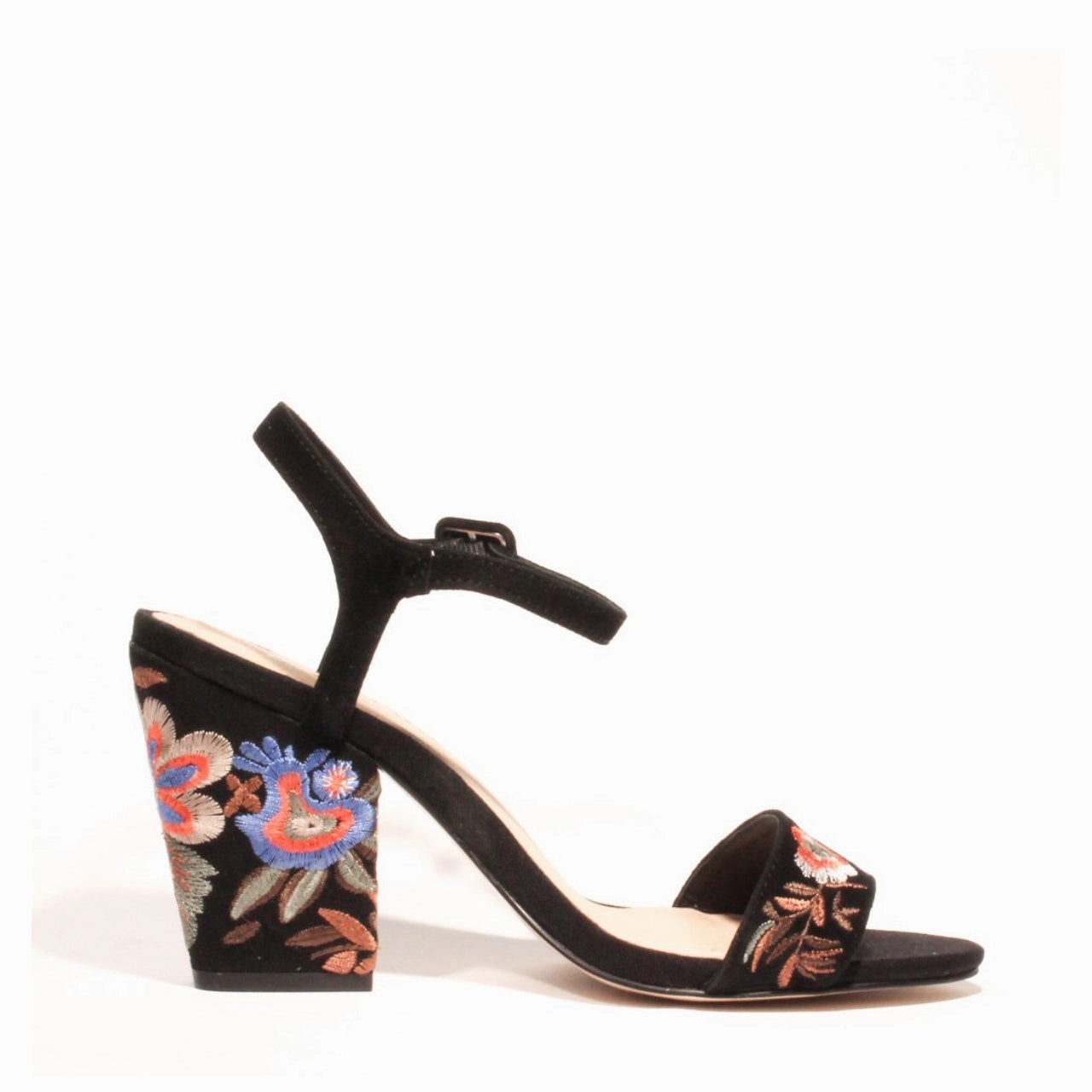 Feisty Embroidered Heels Shiny Red High Heel Shoes