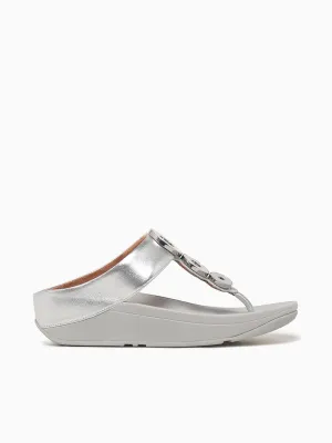 Fino Resinhoop Silver Leather Casual Driving Shoes