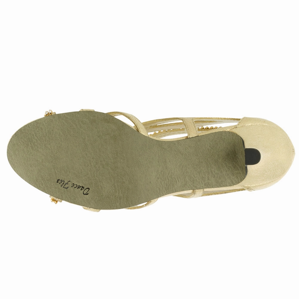 Flattery Metallic Rhinestone Glitter Kitten Heel Evening Sandals