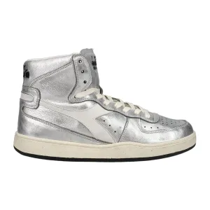 Mi Basket Metallic Used High Top Sneakers Casual Shoes With Skinny Jeans