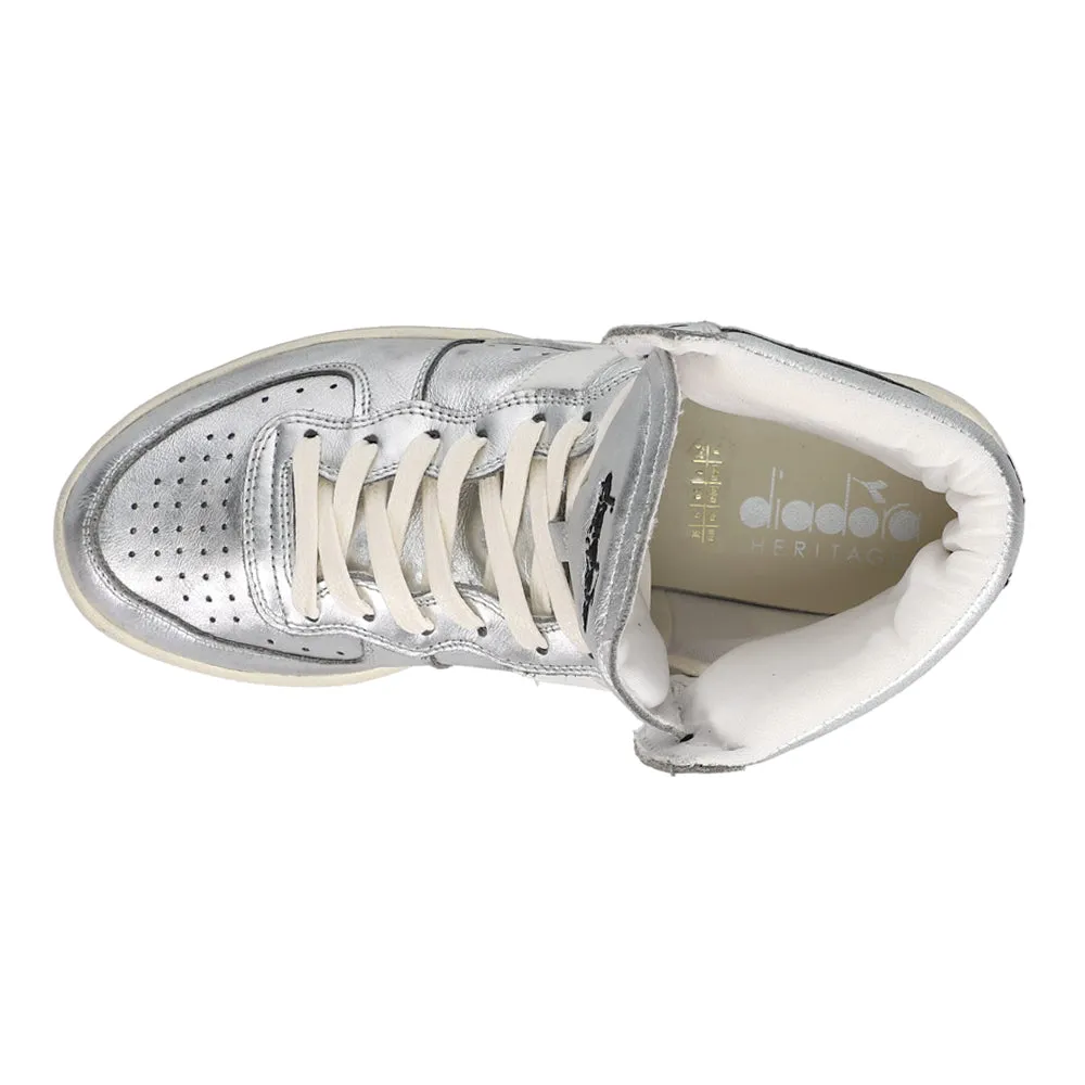 Shoes Casual Hi Mi Basket Metallic Used High Top Sneakers