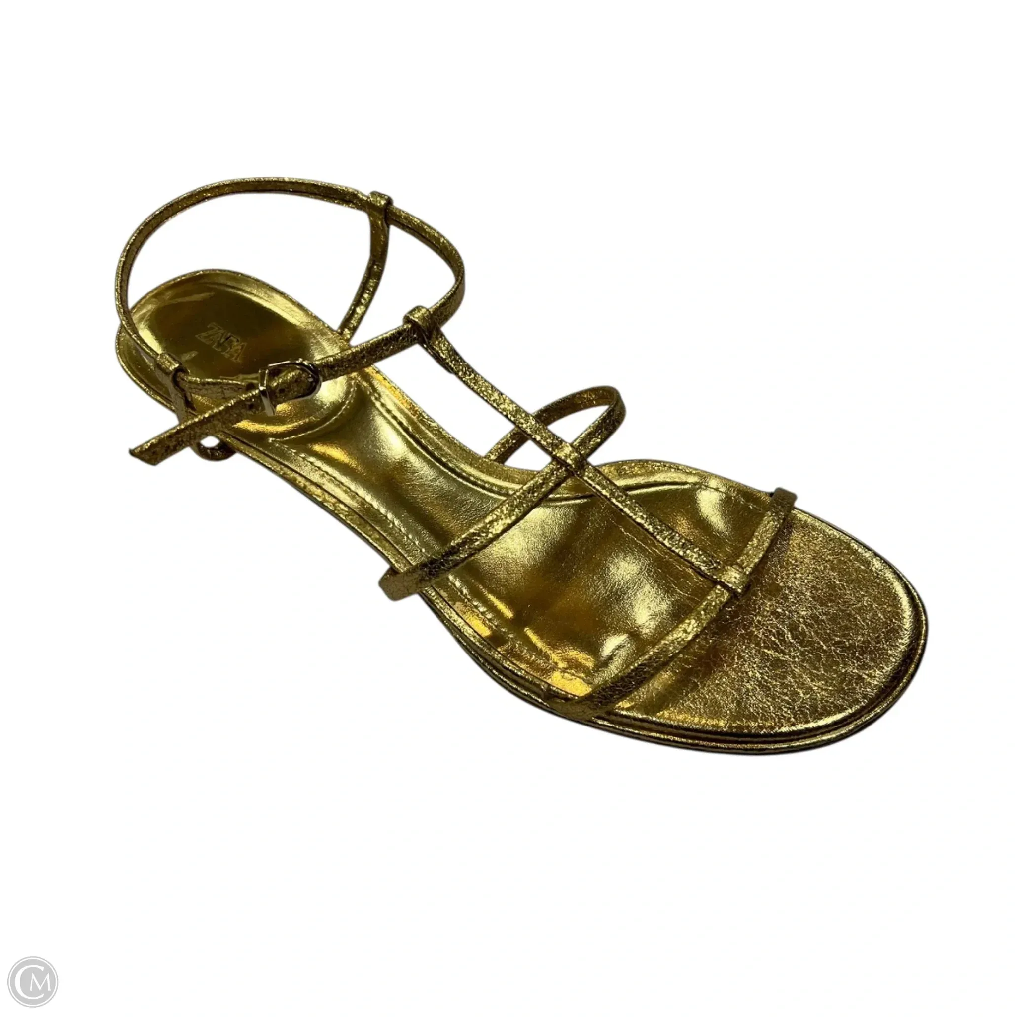 Shoes Heels Kitten By Zara In Gold, Size: 9 Casual Cycling Shoes With Cleats