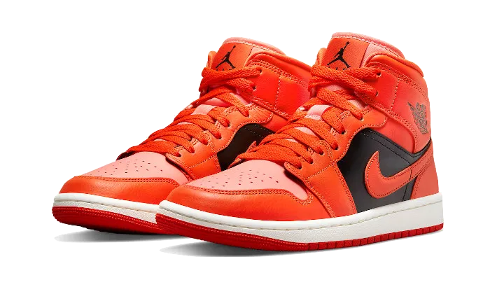 Perry Ellis Sneakers Air Jordan 1 Mid Orange Black