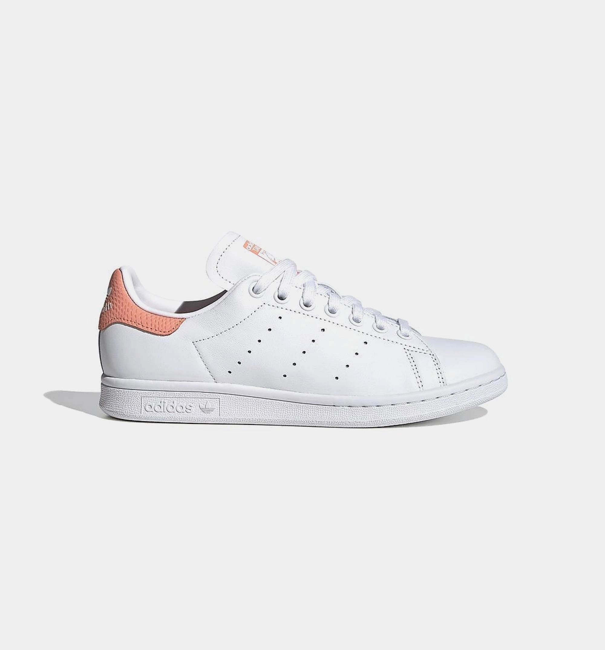Adidas Break Start Premium Low Shoes Stan Smith Womens Lifestyle Shoe - White/Coral