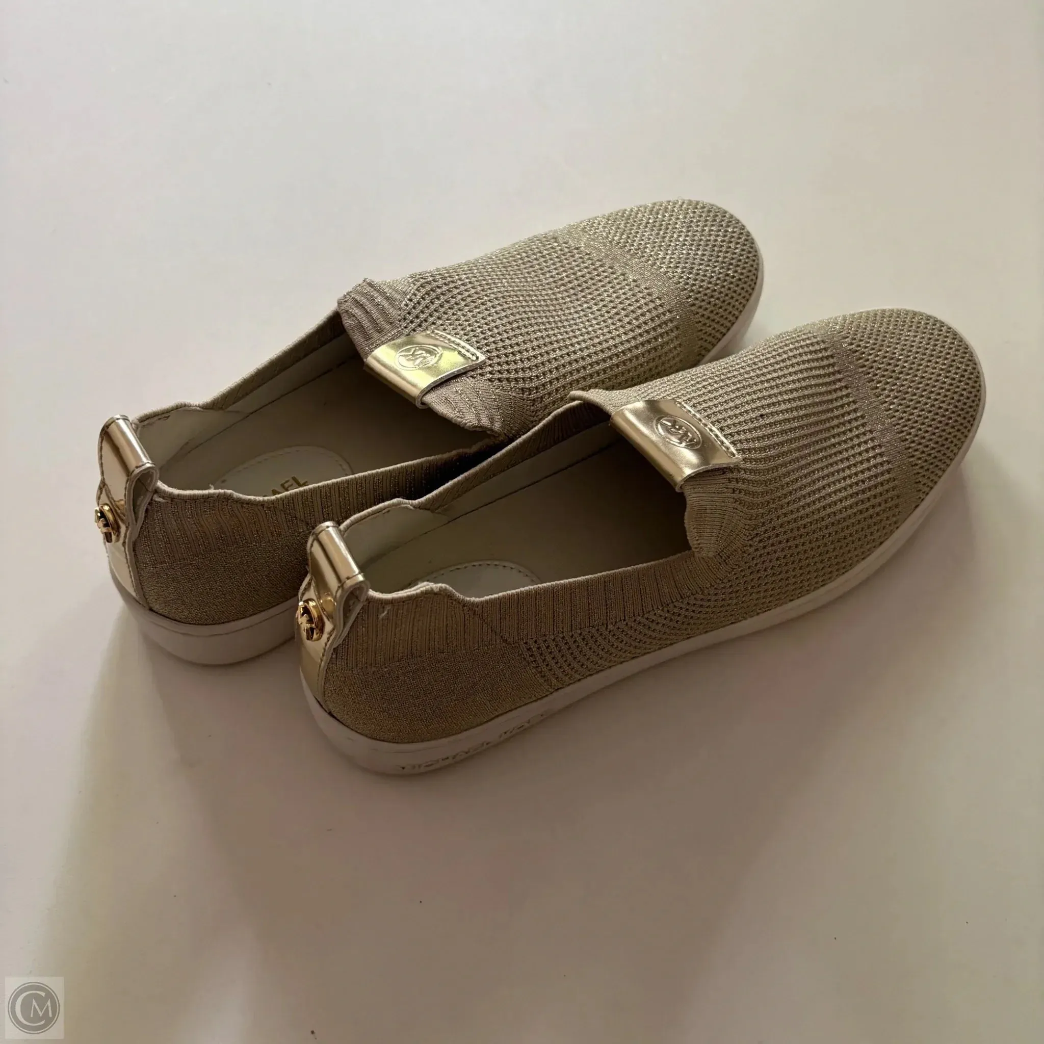 Shoes Designer By Michael Kors In Gold, Size: 9.5 Numero Uno Casual Shoes