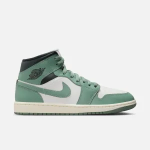 Air Jordan Women's 1 Mid Jade Smoke High Top Sneakers Nike