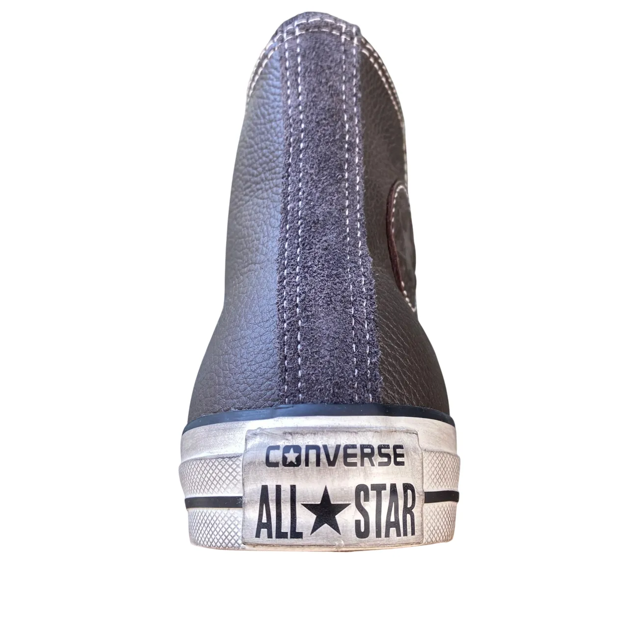 Converse All Star Chuck Taylor Distressed HI Unisex Pelle 158967C | Sneakers alta marrone Slip On Shoes Sneakers