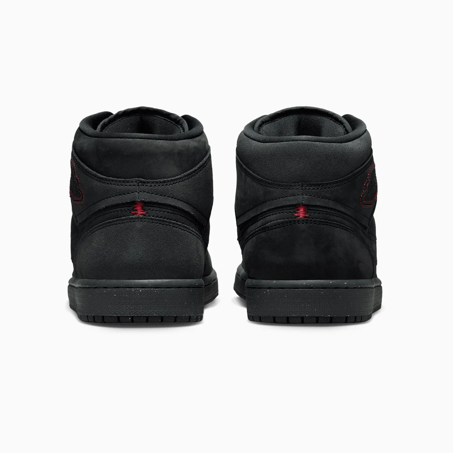 Men's Air Jordan 1 Mid SE Craft "Monochrome Black" Dog Sneakers
