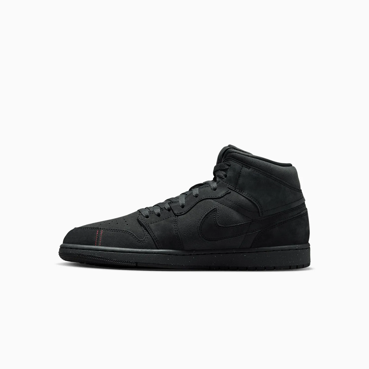 Men's Air Jordan 1 Mid SE Craft "Monochrome Black" Sneakers Size 17