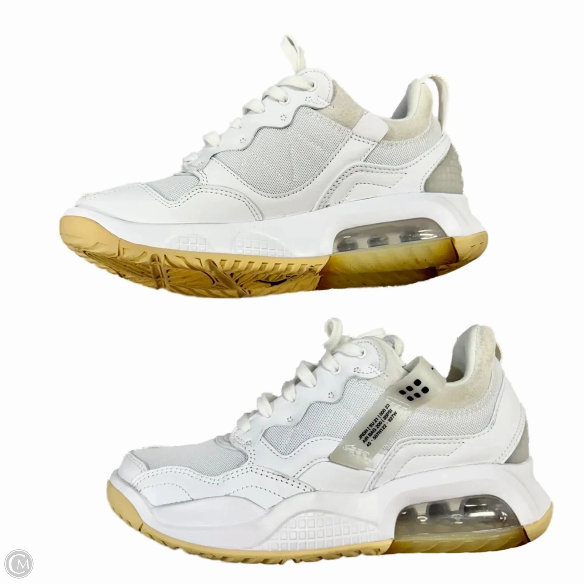 Shoes Luxury Designer By Jordan In White, Size: 9.5 Supreme Sneakers