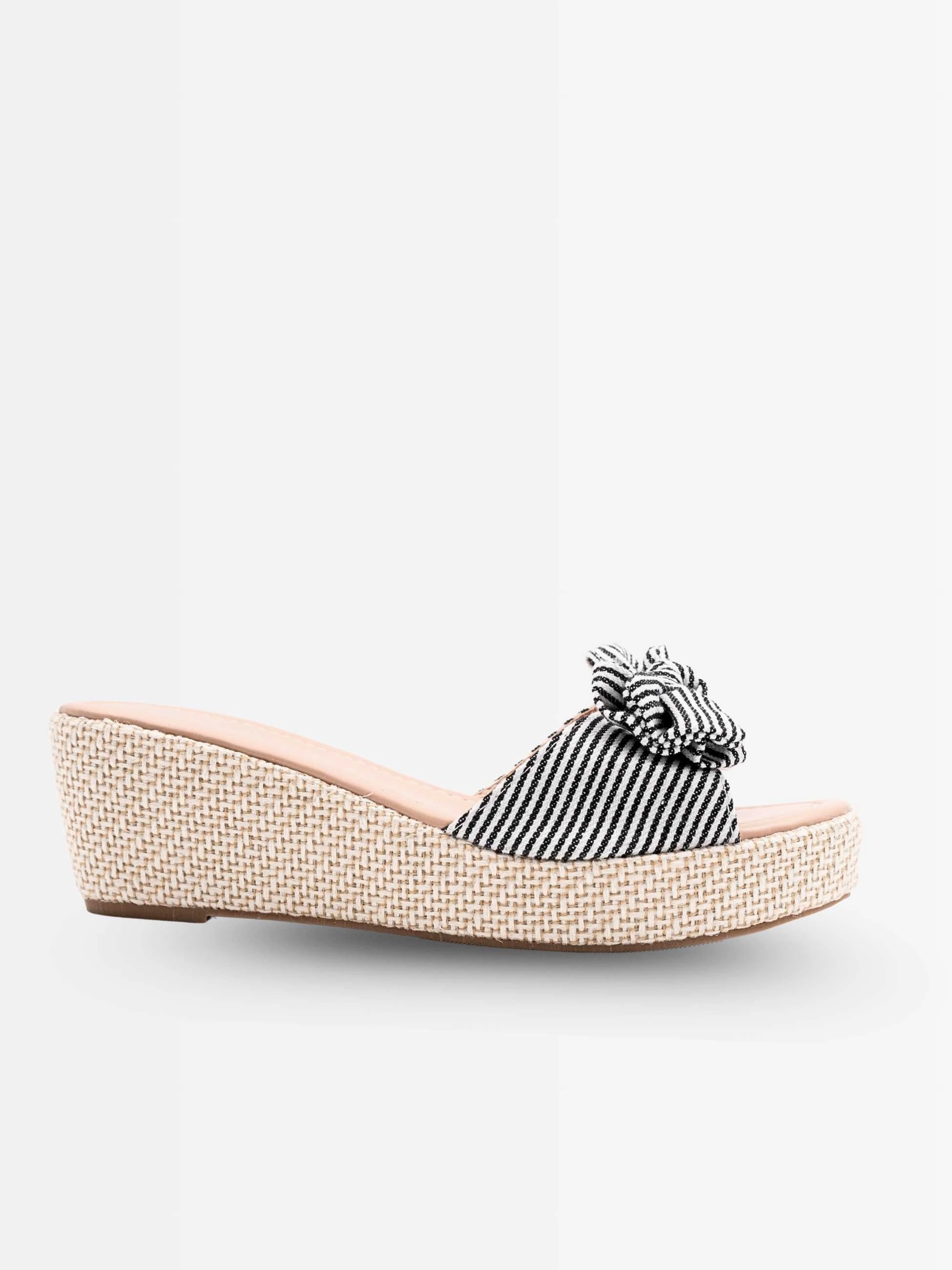 High Heels For Dress Emma Knot Bow Wedge Heels