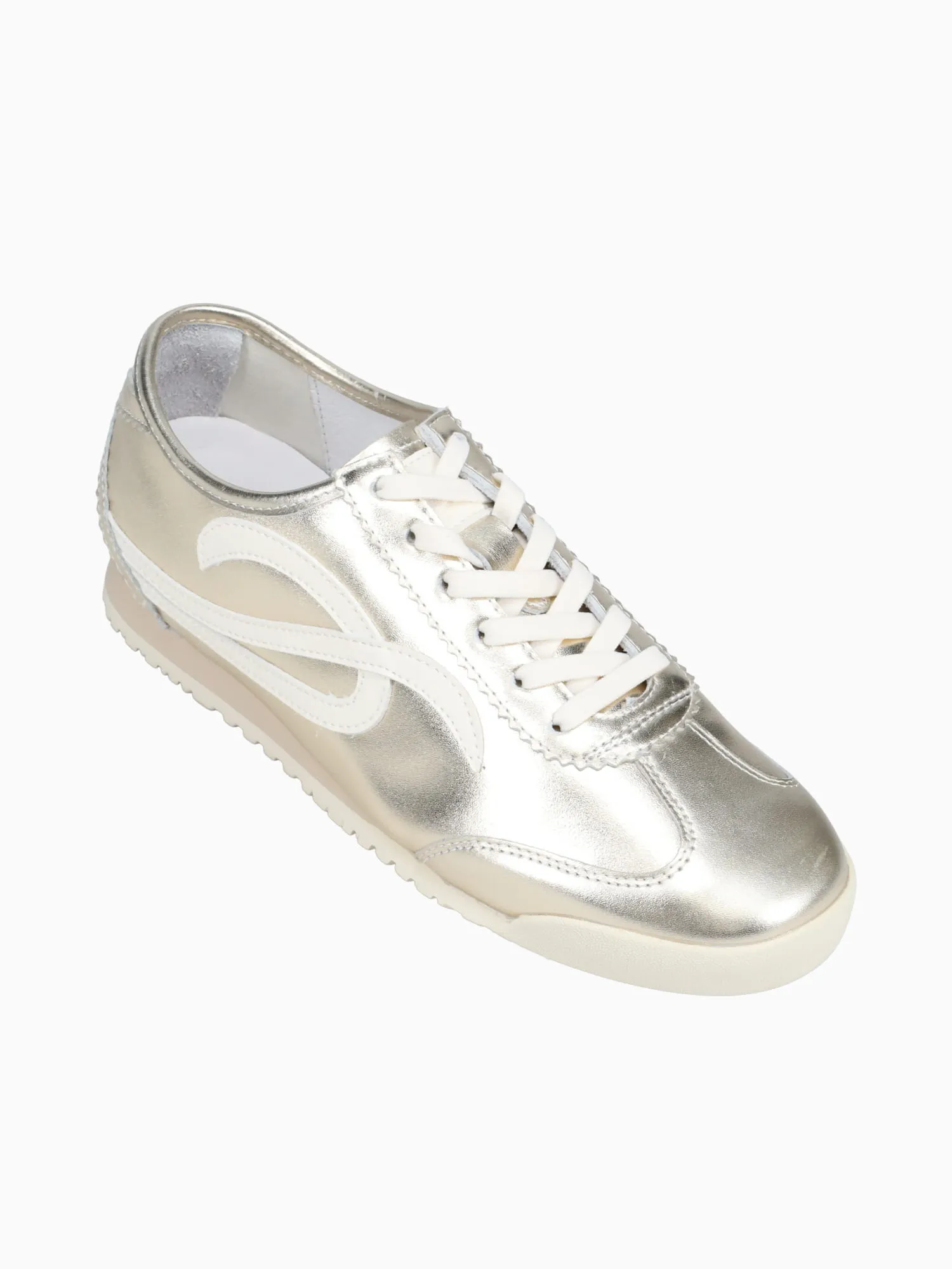 Frieven Gold Leather Wallis Casual Slip On Shoes