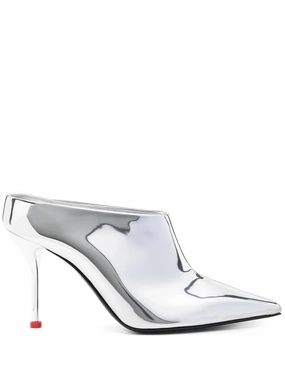 Best Business Casual Shoes With Jeans 95mm metallic mules