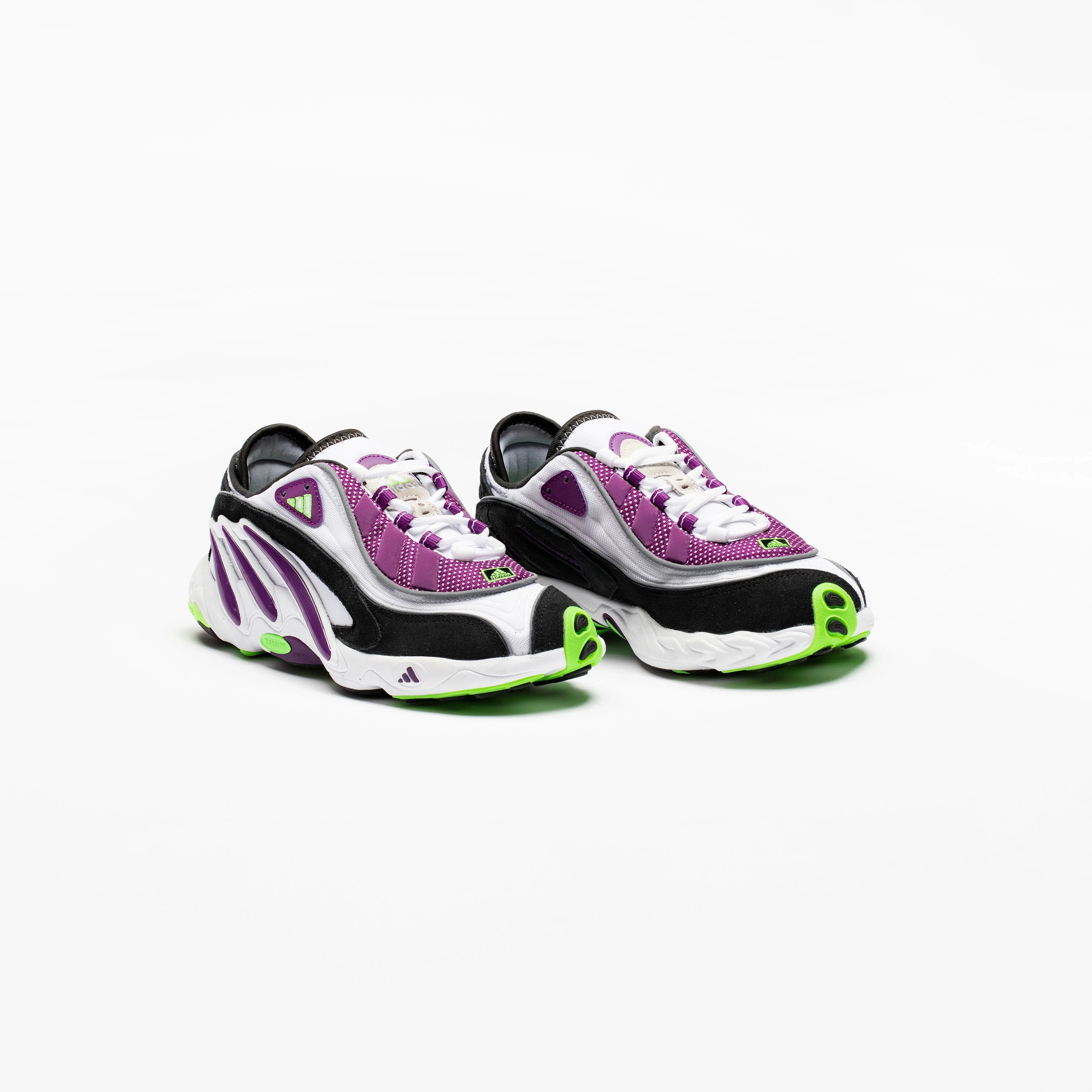 FYW 98 Mens Running Shoe - White/Black/Solar Green/Glory Purple Adidas Adizero Evo Sl Running Shoe