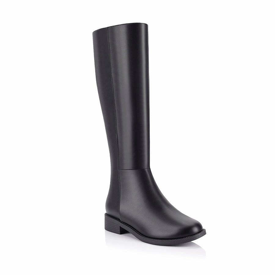 Ankle Boots Chelsea Gabe Flat Knee High Boots - Black