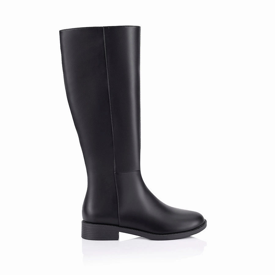 Polo Winter Boots Gabe Flat Knee High Boots - Black
