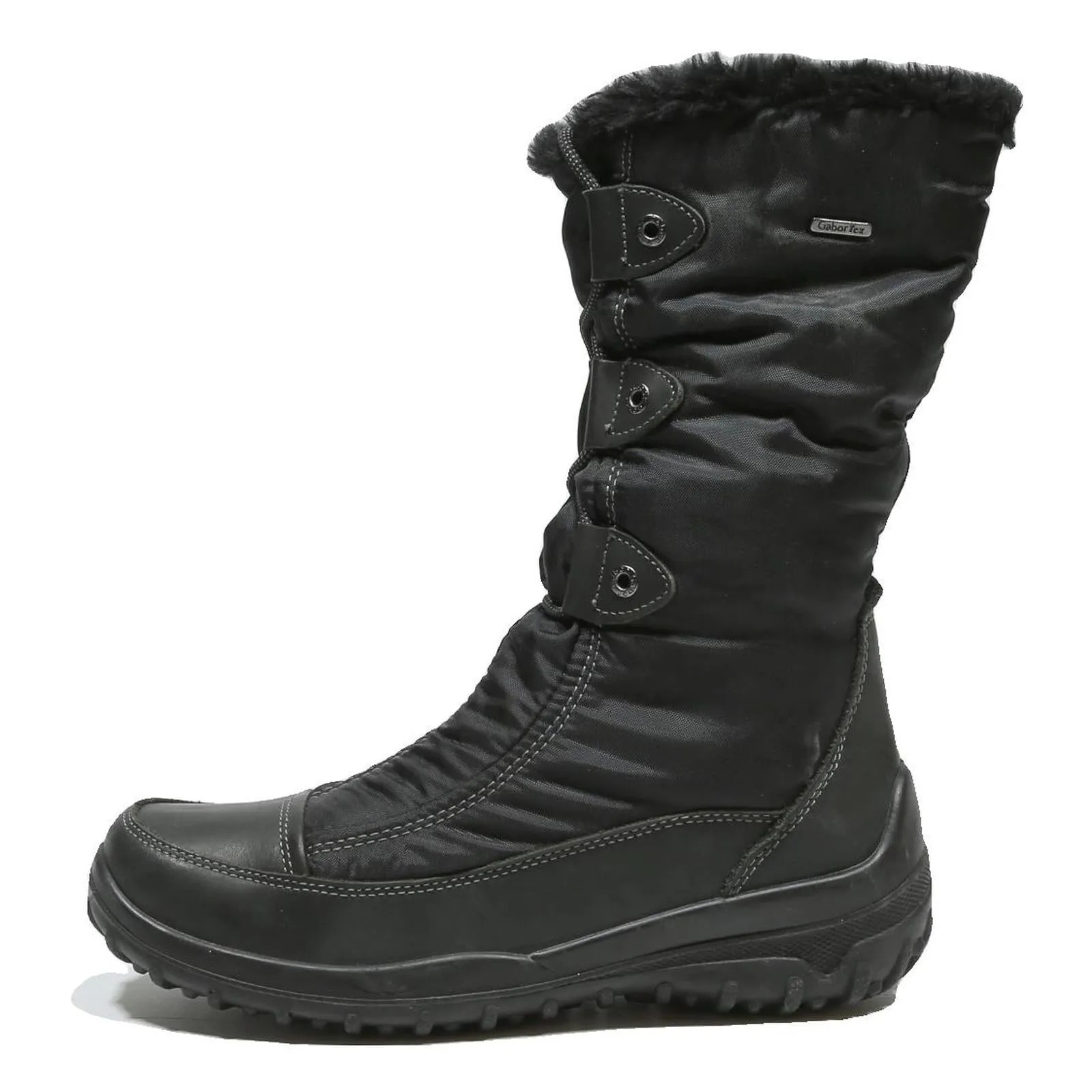 GABOR Waterproof Womens Winter Warm Boots Black Synthetic UK 6.5 Snow Outdoor Snow Work Boots