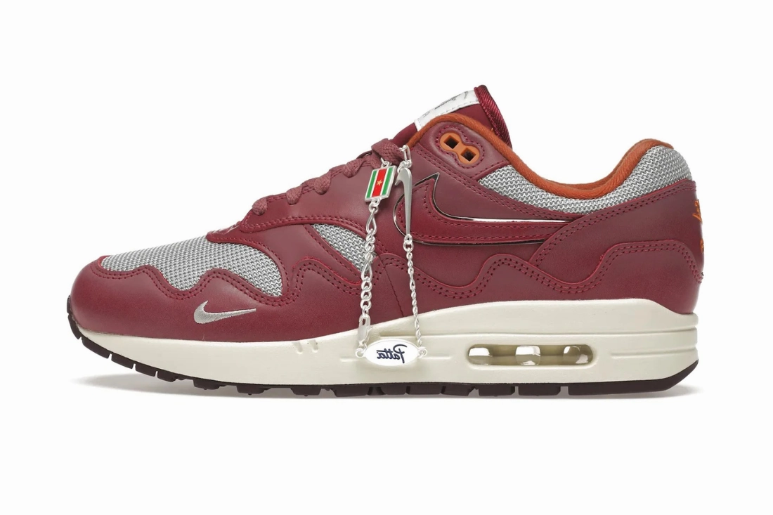 Nike Air Max 1 Patta Waves Rush Maroon (with Bracelet) Nike Outlet Basketball Shoes