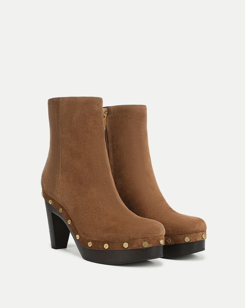 Gavi Clog Ankle Boot Wooden Heel Boots