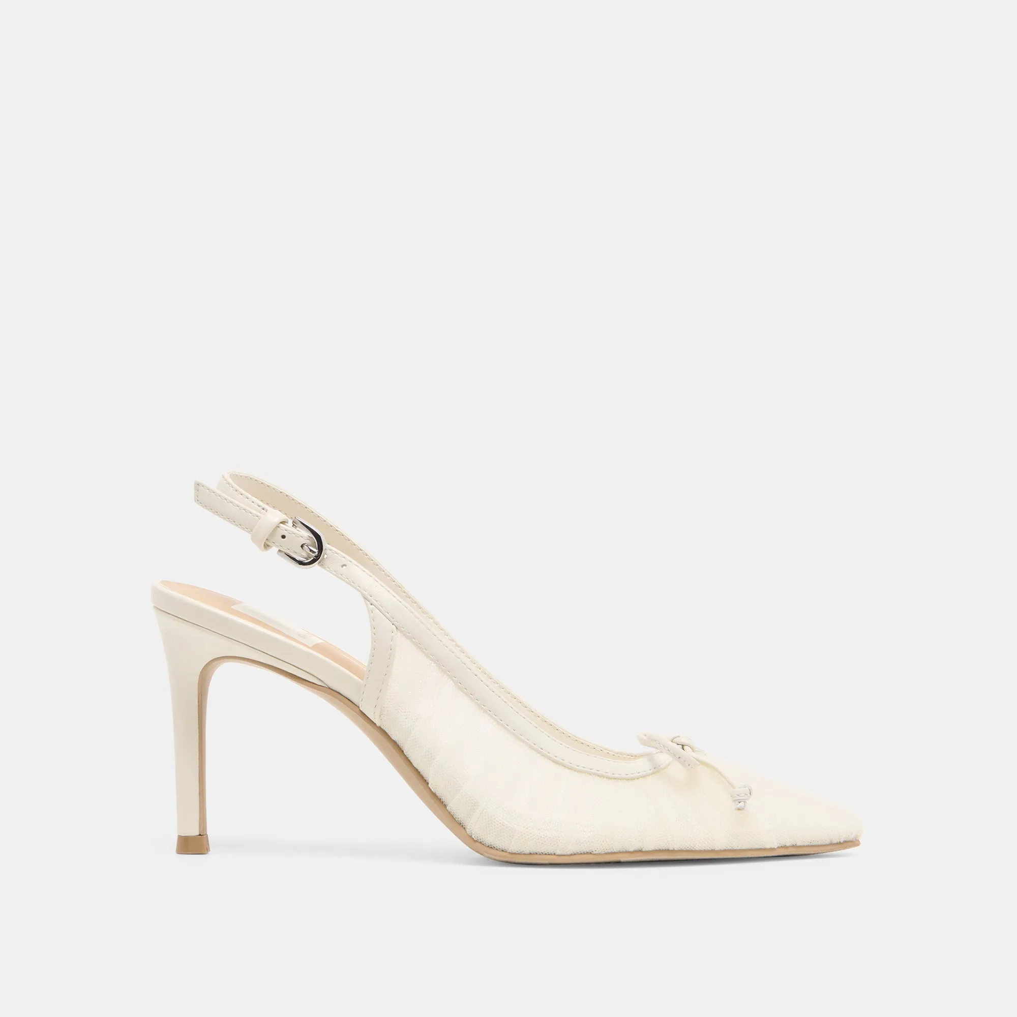 YELA HEELS WHITE TULLE High Heel Thongs