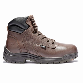 TiTAN 6 Inch Waterproof Alloy Toe Work Boots Leather Biker Boots