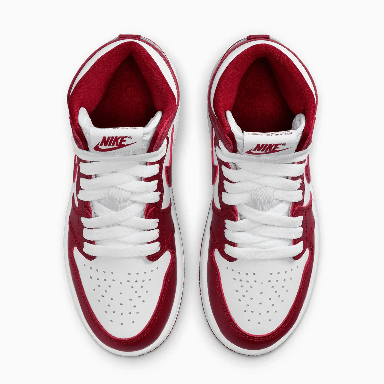 Ghost Sneakers Kid's Air Jordan 1 Retro OG "White Team Red" Pre School
