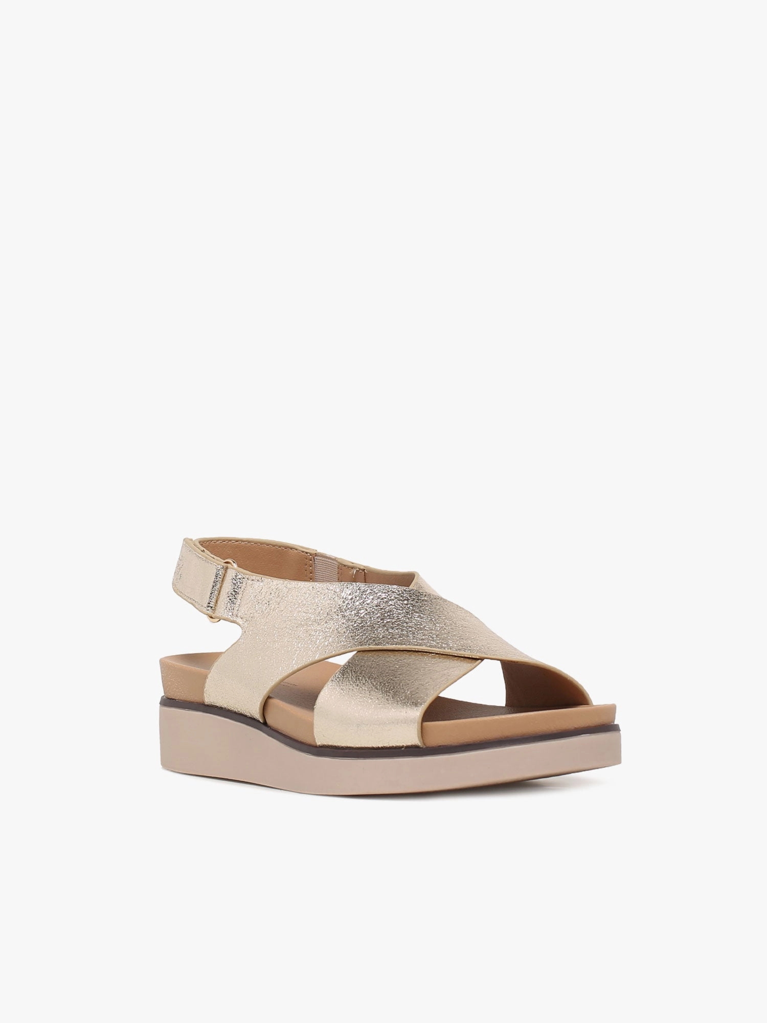 Georgina Platino Gold Sparkle Casual Shoes