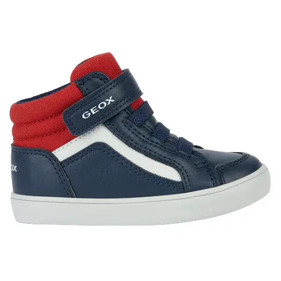 Geox scarpa alta da bambino con laccio elastico e velcro Gisli B361ND 05410 C0735 blu-rosso Yonex Sneakers