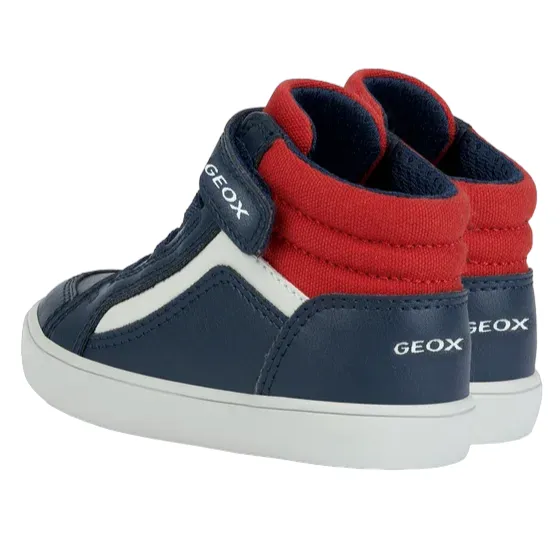 Geox scarpa alta da bambino con laccio elastico e velcro Gisli B361ND 05410 C0735 blu-rosso Paw Patrol Light Up Sneakers