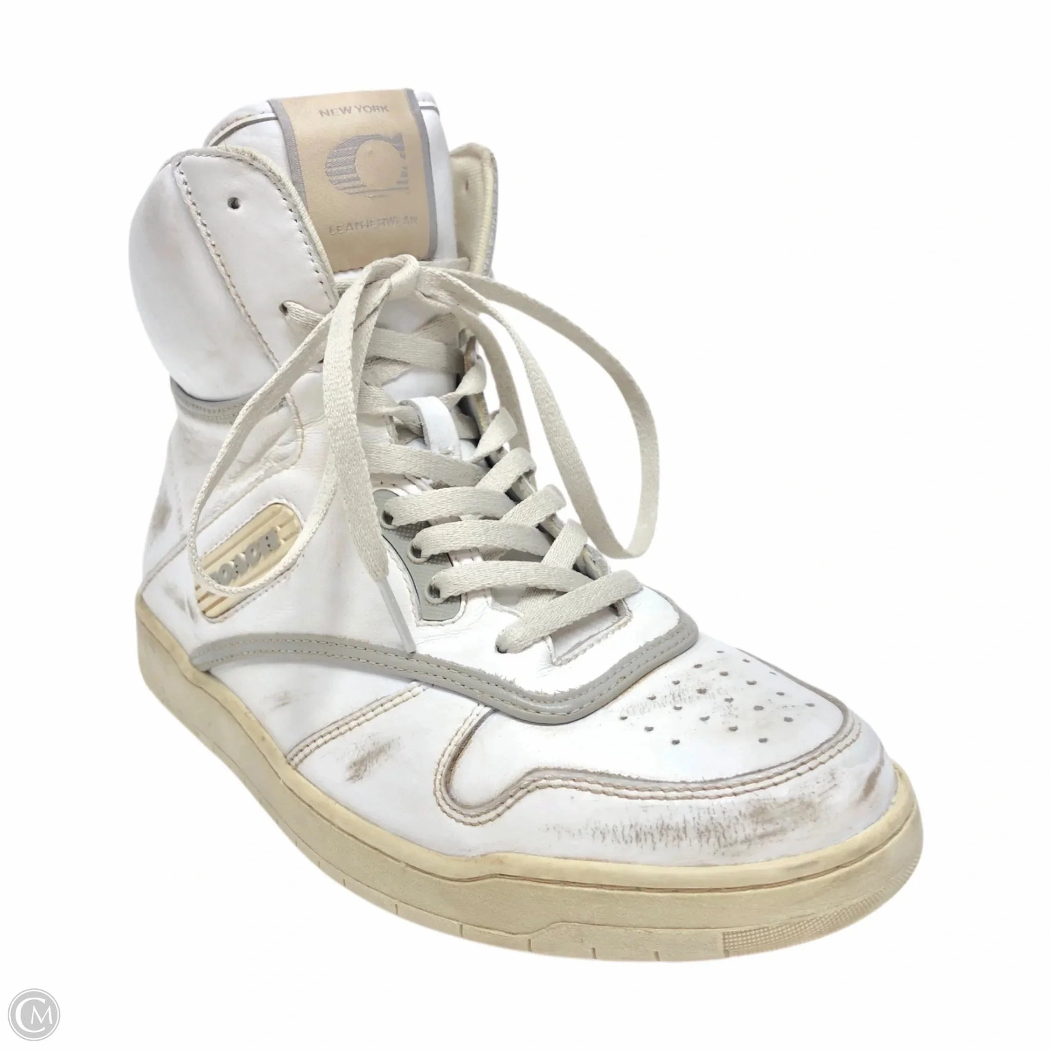 Business Casual Open Toe Shoes Shoes Designer By Coach In White, Size: 8.5