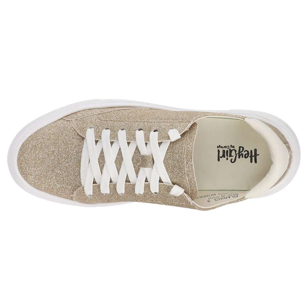 Glaring Glitter Lace Up Platform Sneakers Casual Contour Golf Shoes