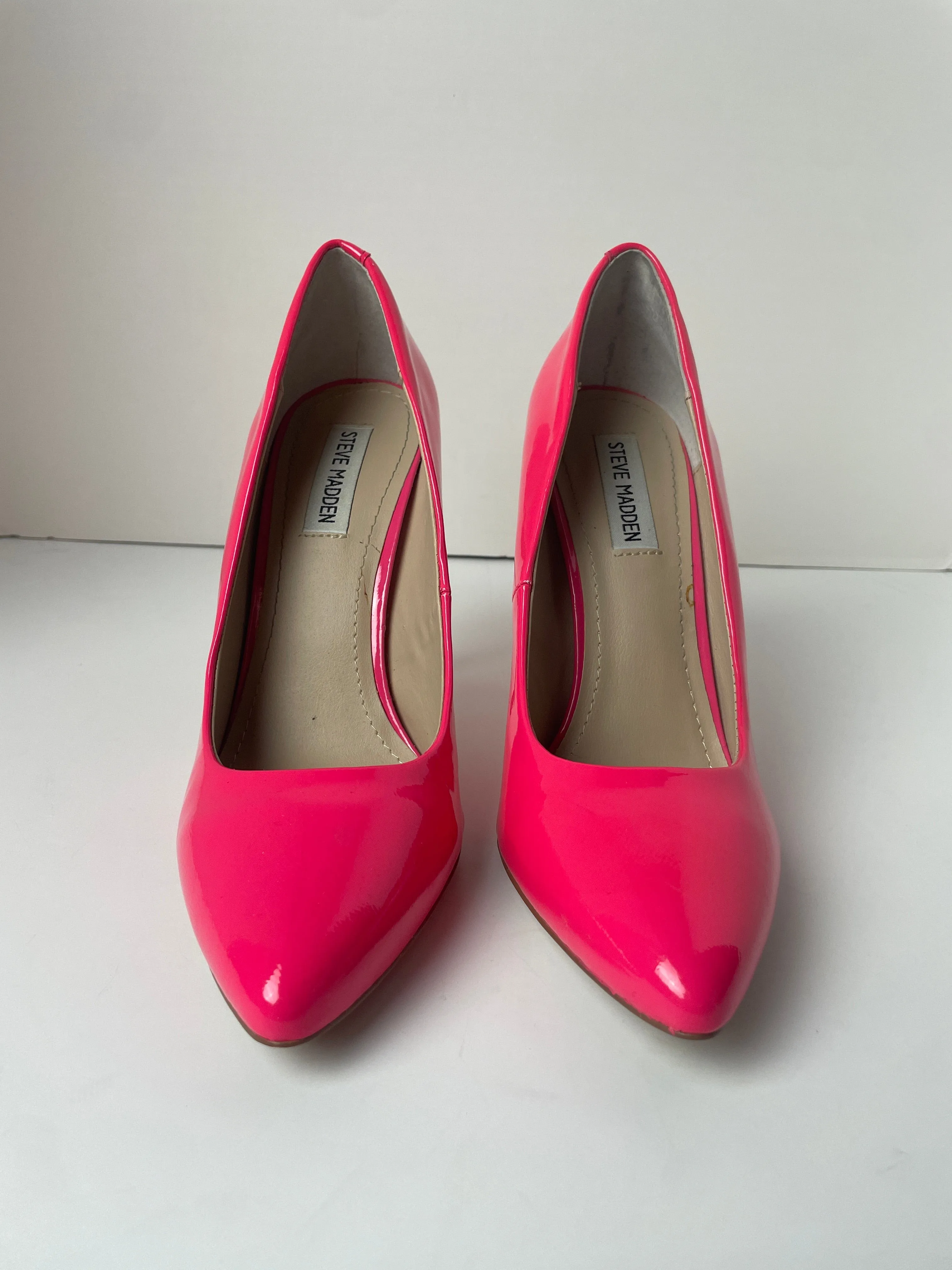 Pink Shoes Heels Stiletto Steve Madden, Size 9.5 Casual Cool Shoes