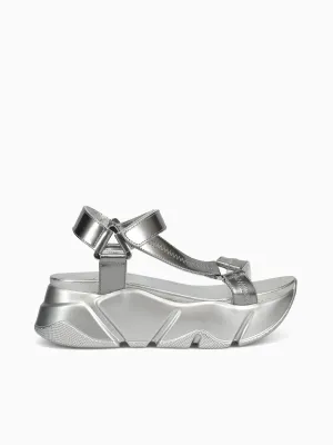 Morgana Silver Metallic Leather Casual Shoes 2019