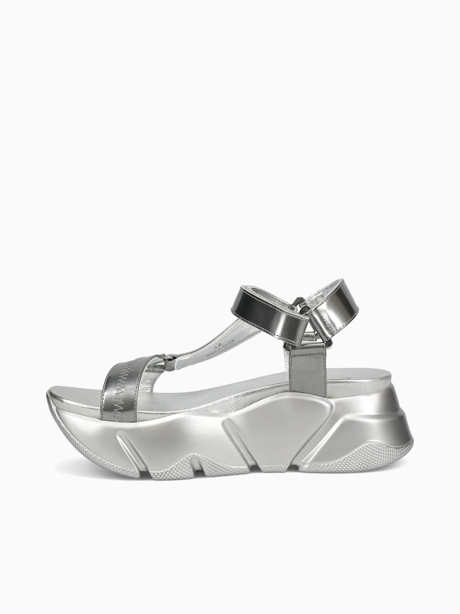 Casual Dinner Shoes Morgana Silver Metallic Leather