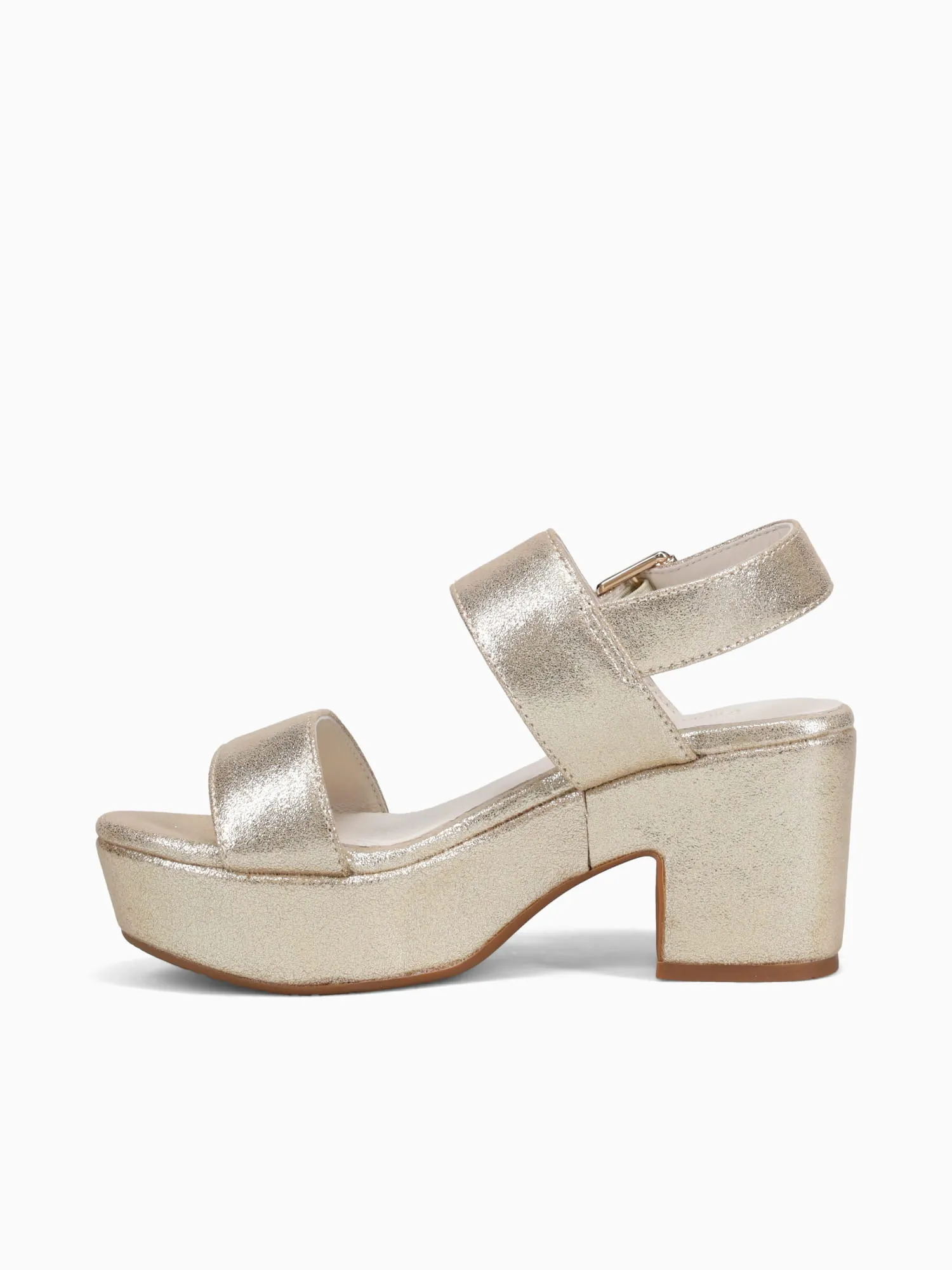 Gracyn Gold Shimmer Leather Casual Shoes 2014