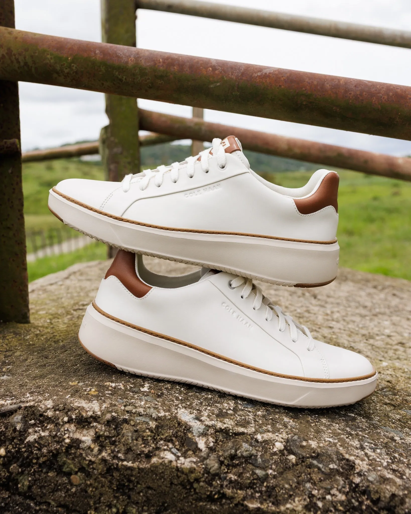 Grandpro Topspinsneaker Ivory Carame lea Air Force 1 '07 Leather Casual Shoes