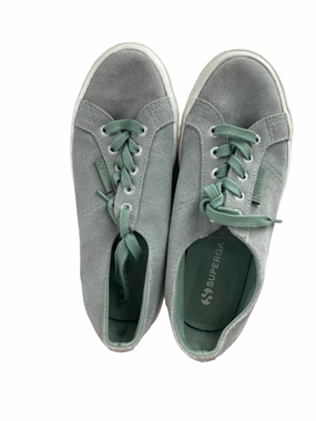 Flat Tire Shoes Green Shoes Flats Superga, Size 6.5