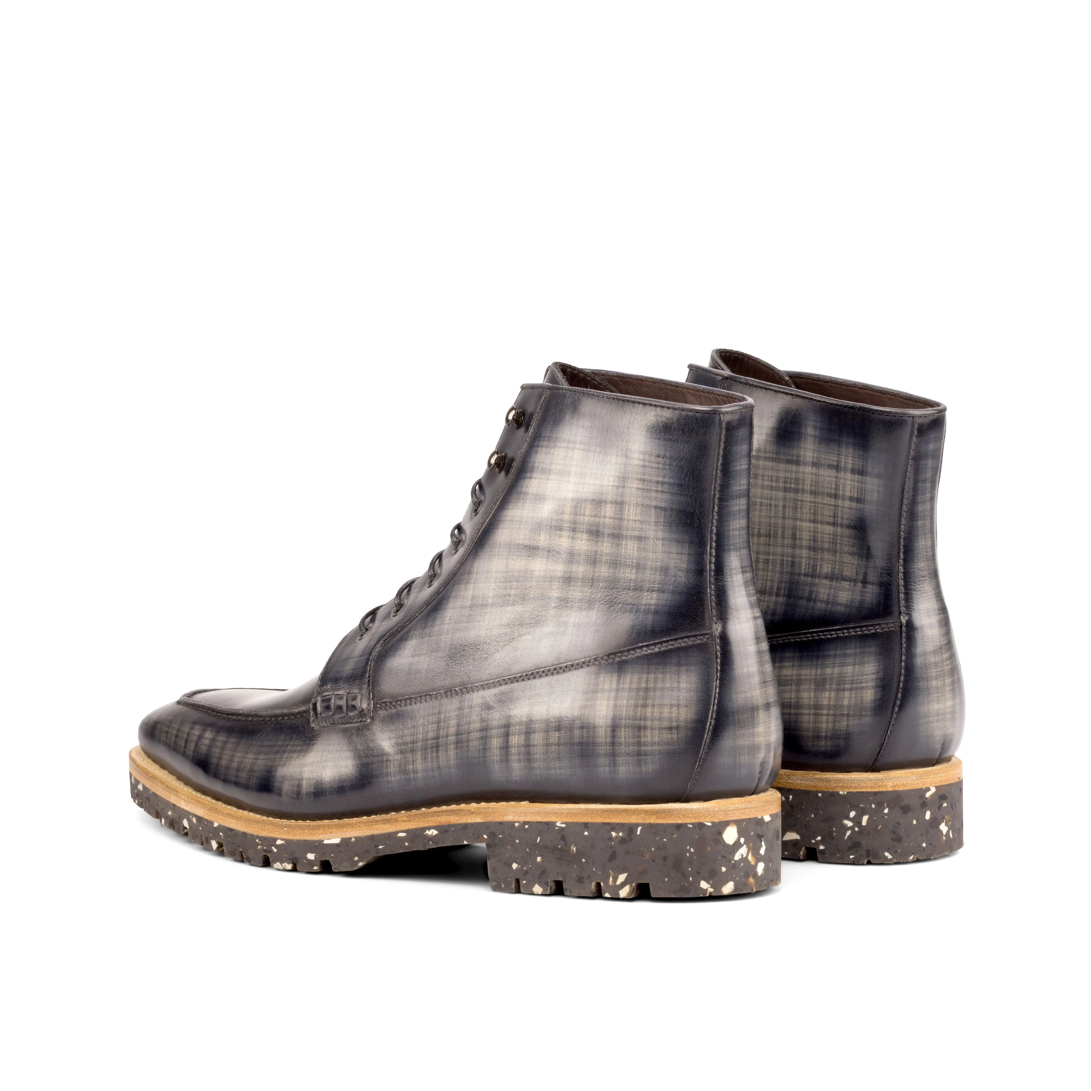 K2 Boots Grey Papiro Patina Leather Moc-Toe Boot