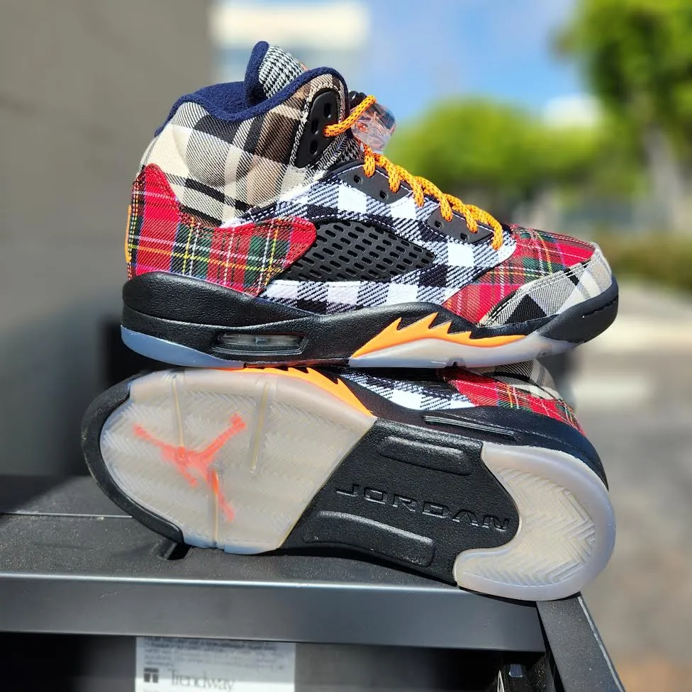 Air Jordan 5 Retro SE GS 'Plaid' Prom Sneakers