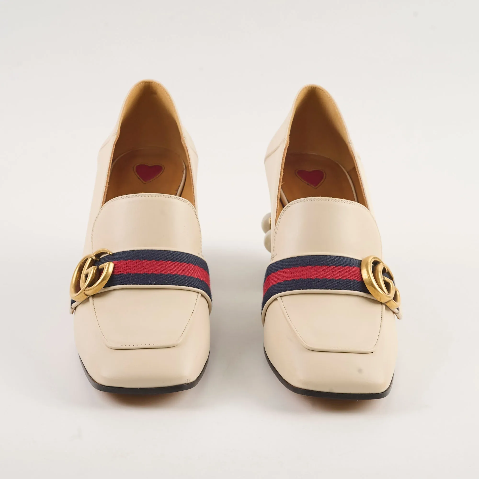 Original Samba Og Casual Shoes Gucci GG Pearl Loafers Ivory Size 37