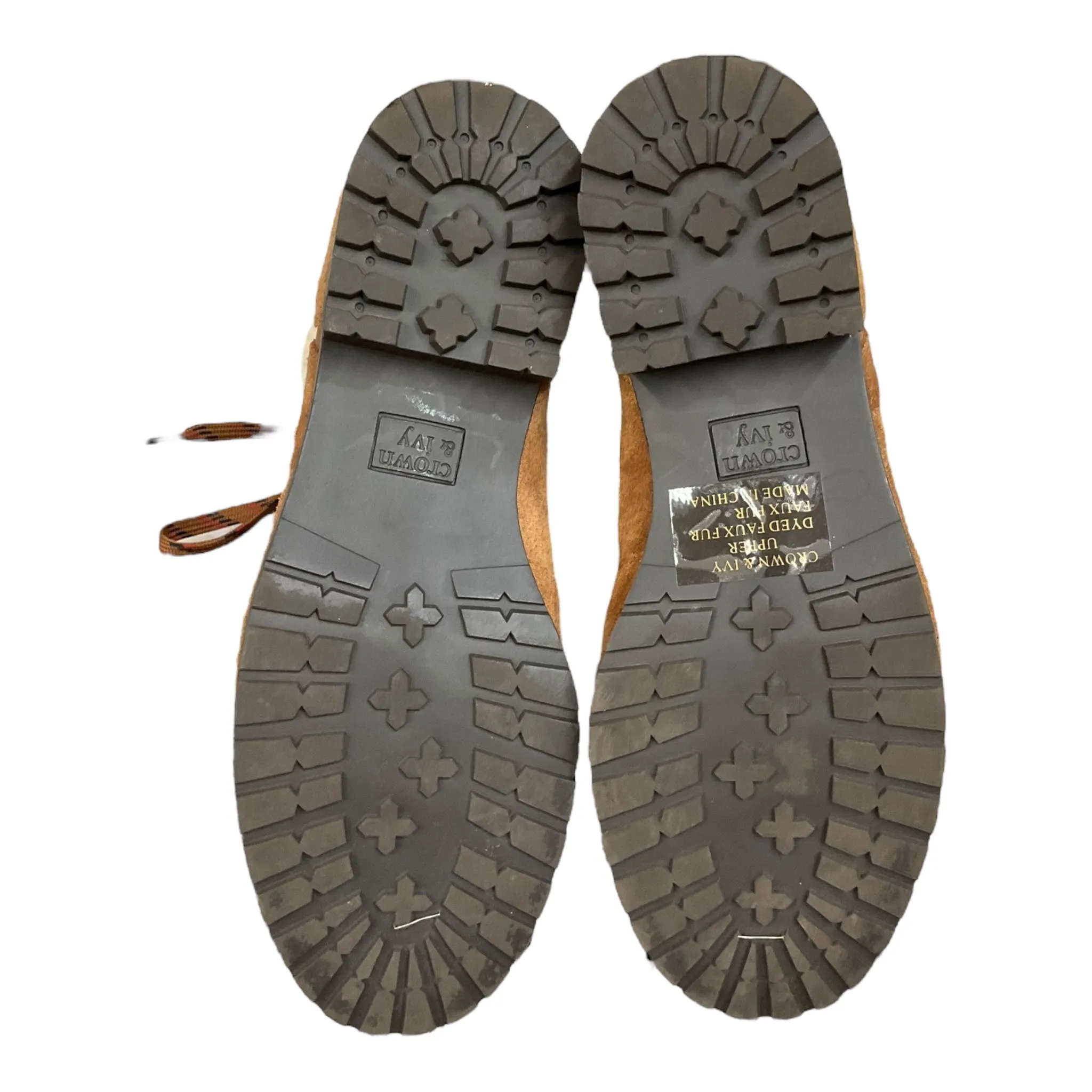 Boots Ankle Flats By Crown And Ivy In Brown, Size: 7.5 Flat Cowboy Boots