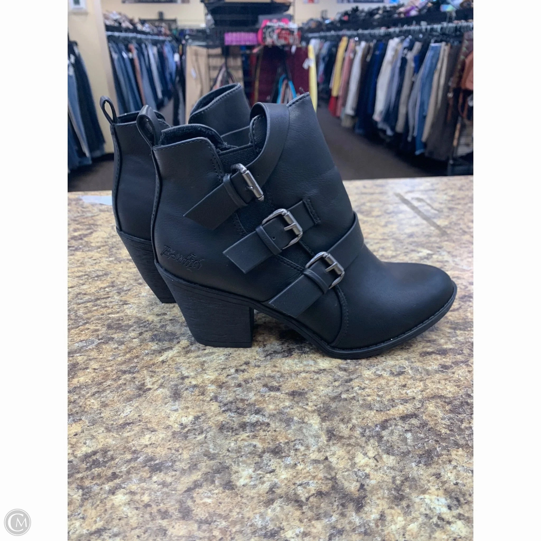 Baby Cowboy Boots Boots Ankle Heels By Blowfish In Black, Size: 7