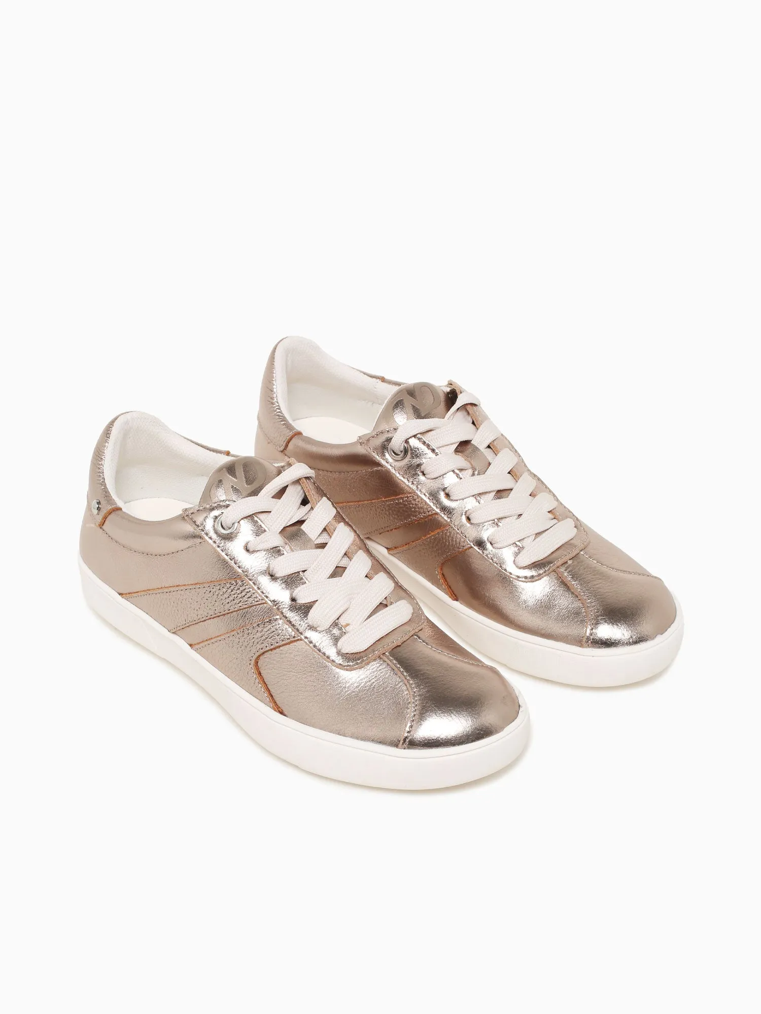 Medina Warm Silver Leather Casual Shoes To Wear With Jeans