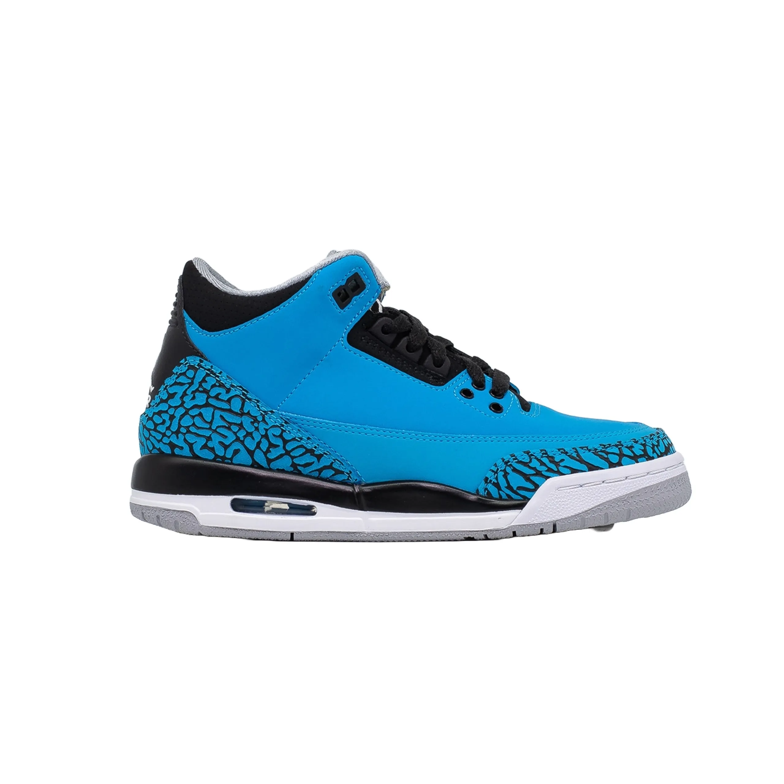 Air Jordan 3 (GS), Powder Blue Light Up Sneakers