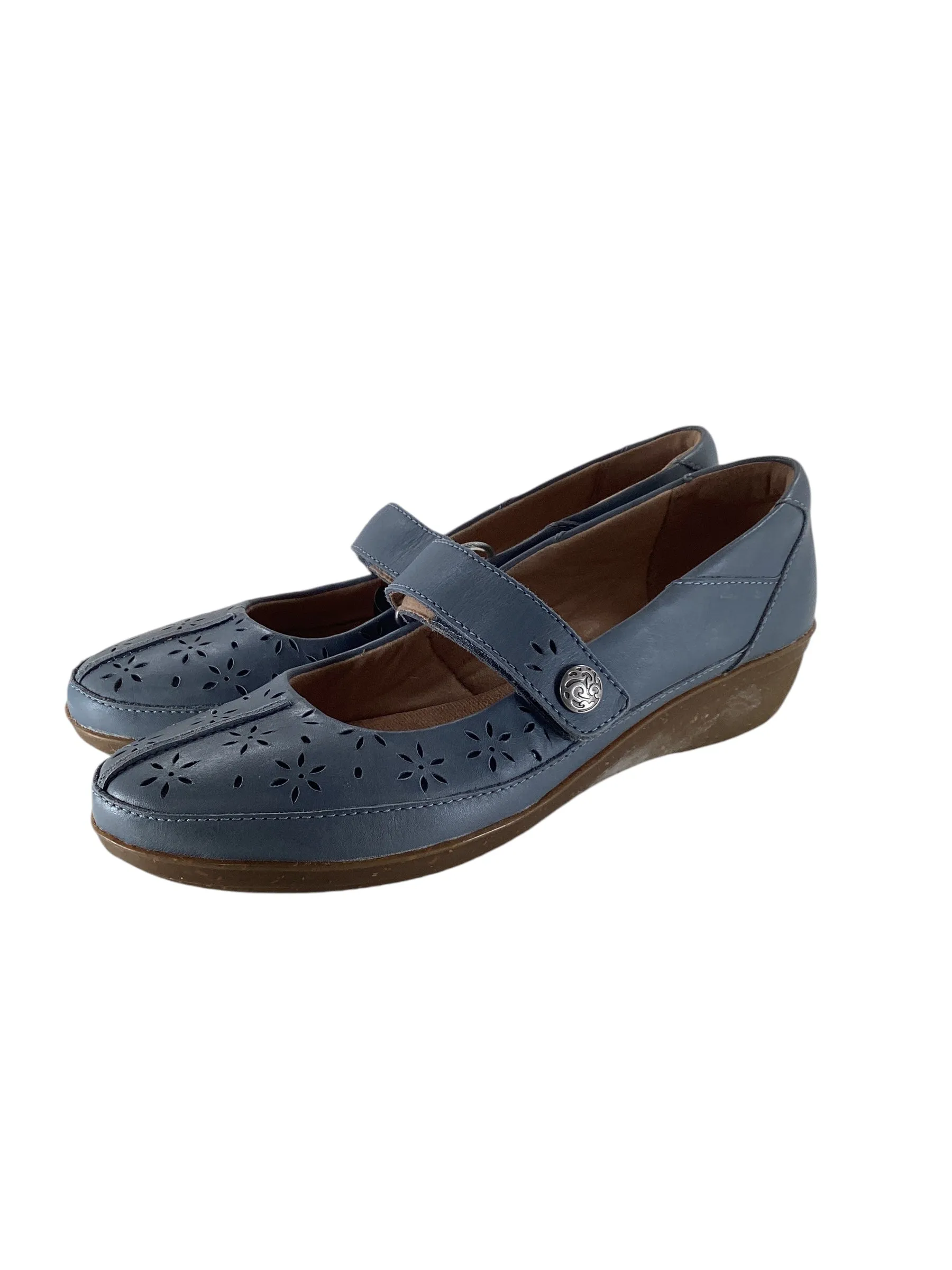 Shoes Flats By Clarks In Blue, Size: 9 Payless Shoes Ballerina Flats